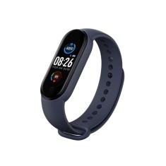 Bratara Fitness Techstar? M5, Ecran 1.14&amp;quot; inch TFT, Bluetooth 4.0, IP66, Tensiune, Puls, Oximetru, Alerta Sedentarism, Albastru foto