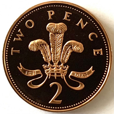 MAREA BRITANIE 2 PENCE 1998 PROOF,KM#987 foto