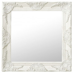 Oglinda de perete în stil baroc, alb, 50 x 50 cm GartenMobel Dekor