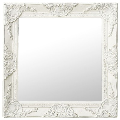 Gossi oglinda de perete in stil baroc, alb, 50 x 50 cm foto