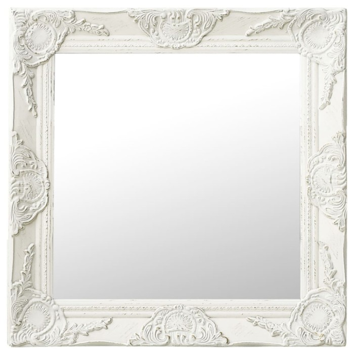 Gossi oglinda de perete in stil baroc, alb, 50 x 50 cm
