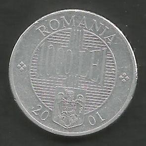 ROMANIA 1000 1.000 LEI 2001 [2] VF+ , livrare in cartonas foto