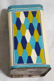 Cutie veche reclama bomboane dulciuri tabla litografiata 17 x 9 cm AGATEX 1970