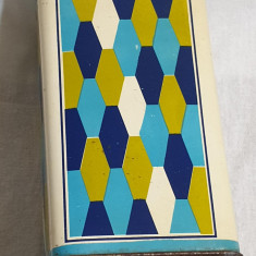 Cutie veche reclama bomboane dulciuri tabla litografiata 17 x 9 cm AGATEX 1970