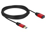 Cablu USB A DELOCK 5m Negru Mufă Aurită 24AWG 28AWG Cod 82755