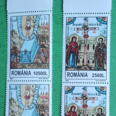 TIMBRE ROMANIA MNH LP 1583/2002 SFINTELE PASTI - Serie in pereche