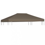 vidaXL Acoperiș pentru pavilion, 3 x 3 m, gri taupe, 310 g/m&sup2;