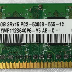 Memorie RAM laptop 1 GB / DDR2 / 667 MHz / PC2-5300