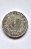 ROMANIA - 1 Lei 1873 , cu litera L intrerupta , moneda de argint in stare foarte buna. Piesa rara !, Nichel