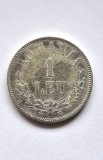 ROMANIA - 1 Lei 1873 , cu litera L intrerupta , moneda de argint in stare foarte buna. Piesa rara !