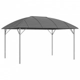 Pavilion cu acoperis arcuit, antracit, 3x4 m GartenMobel Dekor, vidaXL