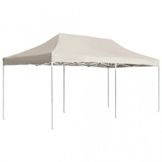 Cort de petrecere pliabil profesional, crem, 6 x 3 m, aluminiu foto