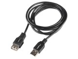 Cablu USB 2.0 LANBERG, A soclu - A mufă, aurit, 1,8m, negru