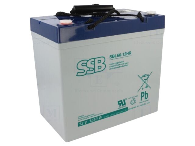Acumulator SSB plumb-acid 12V 55Ah AGM fără &icirc;ntreținere