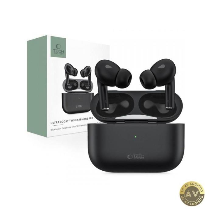 Handsfree Bluetooth Tech-Protect Ultraboost Pro TWS Negru