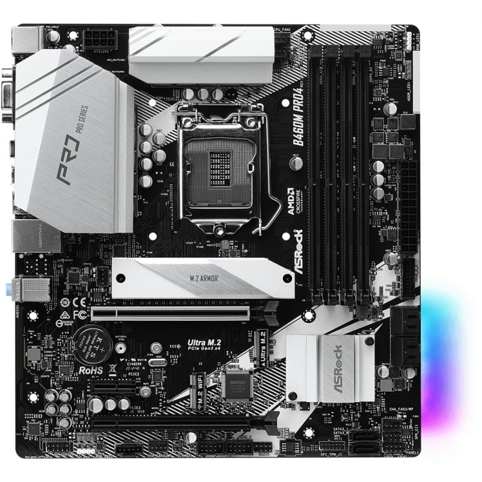 KIT: MB ASRock B460M Pro4 SK. 1200 + proc. Pentium G6400 + memorie KINGSTON KF426C16BB/8, DDR4, 8GB, 2666MHZ + SSD Patriot 240GB, BONUS DVD writer