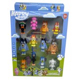 Set 12 figurine Bluey- Happy Dog