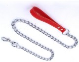 Lesa lant 1,6 mm/1,2 m &amp; maner piele rosu