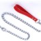 Lesa lant 1,6 mm/1,2 m &amp; maner piele rosu
