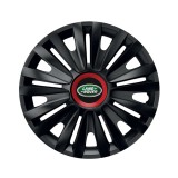 Cumpara ieftin Set 4 capace roti Negre Cu Inel Rosu Royal R14 pentru gama auto Land Rover, Autohelix MSA