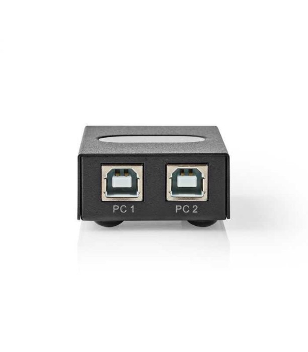 Switch USB 2 porturi negru Nedis