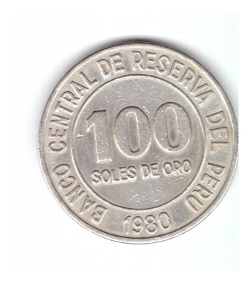 Moneda Peru 100 soles de oro 1980, stare buna, curata foto