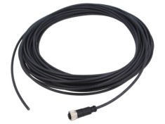 Conector M12 mufă mamă 4 pini drept cod A HARTING cu cablu 20m PUR