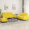 VidaXL Set de canapele, 3 piese, galben deschis, textil 3201895
