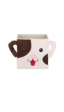 ZCutie Depozitare, Bej/Maro, Catifea Catelus 30x30x30 cm, Oem