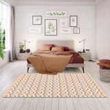 Covor Premium Belgian Model Sparta 19675-480, Marime 80 x 150 cm, Galben, Antialergic, Polipropilena, Living, Dormitor, Sufragerie, Birou
