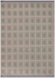 Ro-204-ROMANIA 1919-Lp 71 I-FERDINAND stp PTT-FF-5 bani verde coala de 50 timbre, Nestampilat