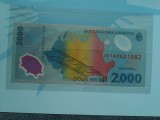 2000 lei 1999 Romania bancnota UNC Eclipsa totala de soare pliant folder seria A