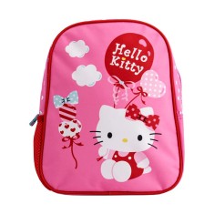 Mini ghiozdan, gradinita, imprimeu Hello Kitty, ajustabil, cu fermoar