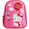Mini ghiozdan, gradinita, imprimeu Hello Kitty, ajustabil, cu fermoar