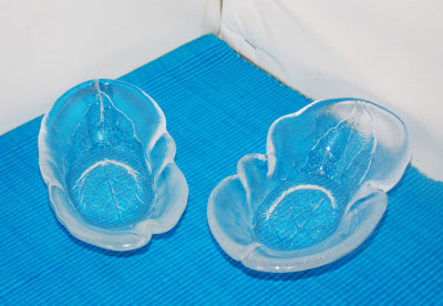 Boluri cristal suflate manual set 2 buc. -Leaf- design Ann &amp;amp; Goran Warff, KOSTA foto