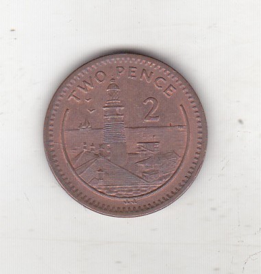 bnk mnd Gibraltar 2 pence 2001 foto