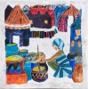 Afrika / Die T&ouml;pferin (Africa/Olarul) - pictură modernă &icirc;n tehnică mixtă (2002), Scene gen, Acrilic, Altul