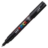 Marker UNI PC-1M Posca 0.7 mm,varf rotund,negru