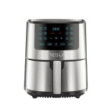 Friteuza cu aer cald Tesla AF501BX, 5L, 0-60 minTouch screen, 1300W, Negru-Inox