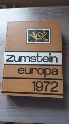 catalog de timbre Zumstein Europa 1972 foto