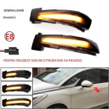 Semnalizari dinamice oglinda PEUGEOT 508, CITROEN C4 Picasso, DS5, C4 Grand Picasso II