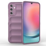 Husa pentru samsung galaxy a25 5g, antisoc, margini cu striatii, design minimalist, purple