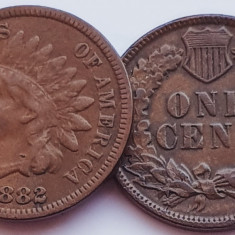 2376 USA SUA Statele Unite 1 cent 1882 Indian Head Cent km 90