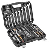 Set de chei cu clichet &frac12; si &frac14; multifunctionale, 82 de piese