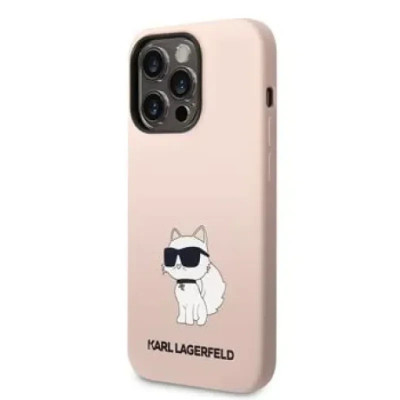 Husa Karl Lagerfeld Liquid Silicone Choupette NFT iPhone 14 Pro Pink foto