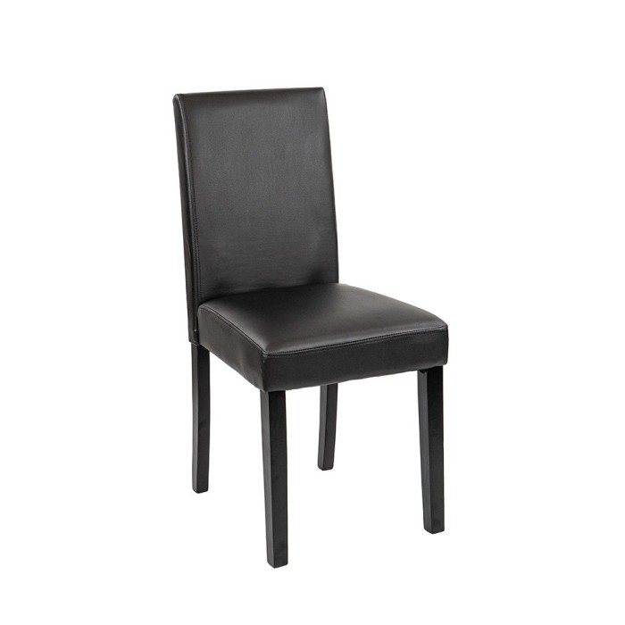 Scaun de sufragerie Kelly din piele neagră