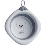 Cada pliabila pentru baie pentru copii, flippy, cadita pentru bebelusi, model romb pentru picioare koala, gri, 30x30x3.5 cm, 4l