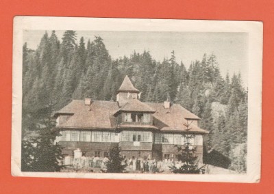 AMS @ - VEDERE/ ILUSTRATA CABANA DEIA - C&amp;Icirc;MPULUNG-MOLDOVENESC, BUCOVINA, CIRCULATA, 1959 foto