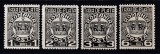 ROMANIA 1932/1938 TAXA DE PLATA COROANA (CU FILIGRAN) EMISIUNEA I-a SERIE MNH