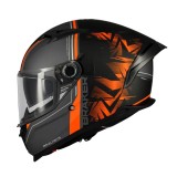 Casca integrala MT Braker SV Charm B4 negru/portocaliu mat (ochelari soare integrati)